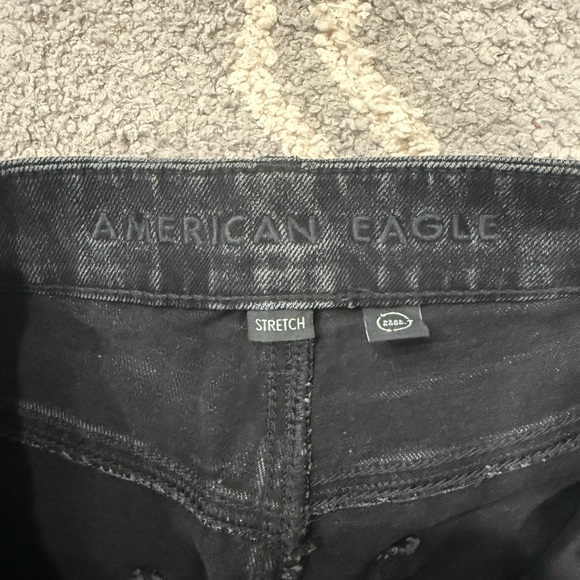 American Eagle Outfitters Charcoal Wide-Leg Jeans - Picture 2 of 4
